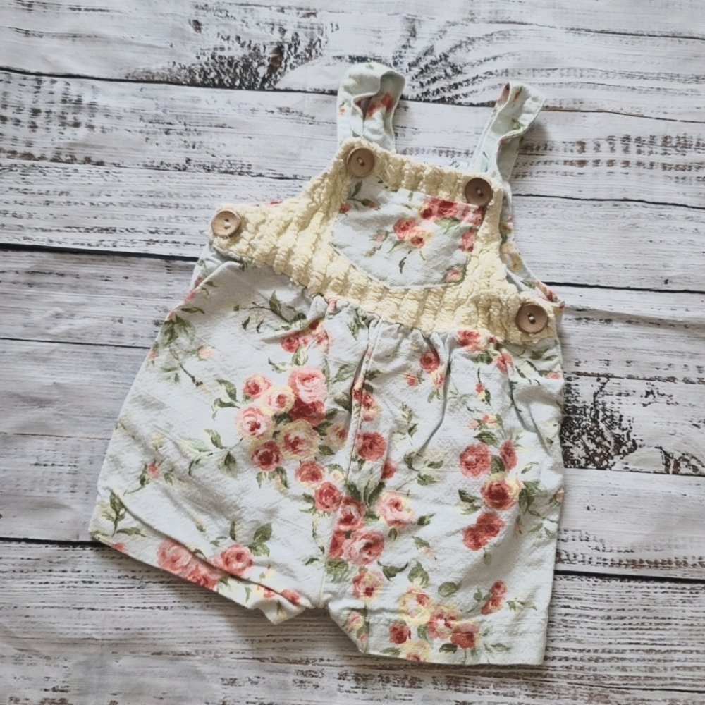 Bee Knees Vintage Romper Baby Girl Size 3/6 Months